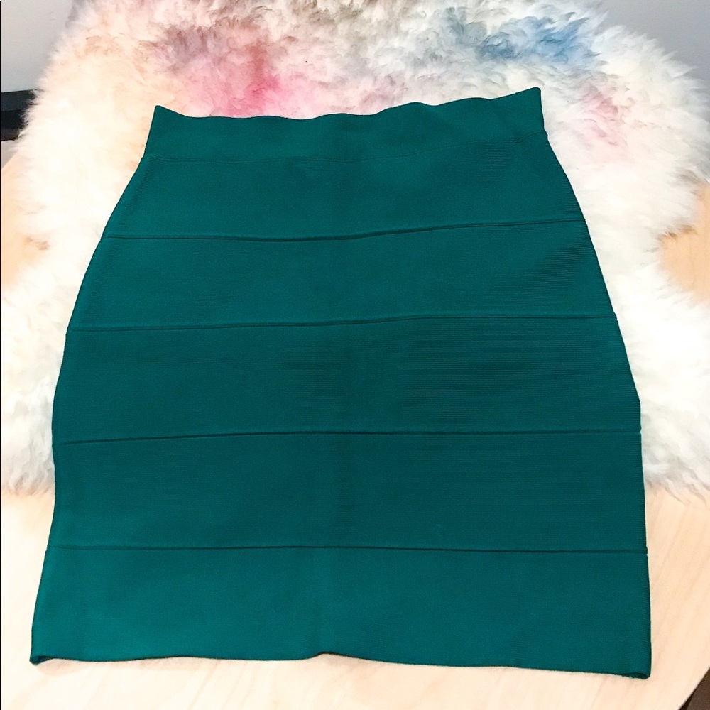 BCBG Max Azira Emerald bandage skirt
